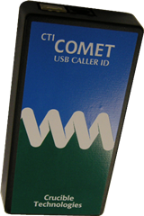 A caller ID modem unit that links incoming calls to the till