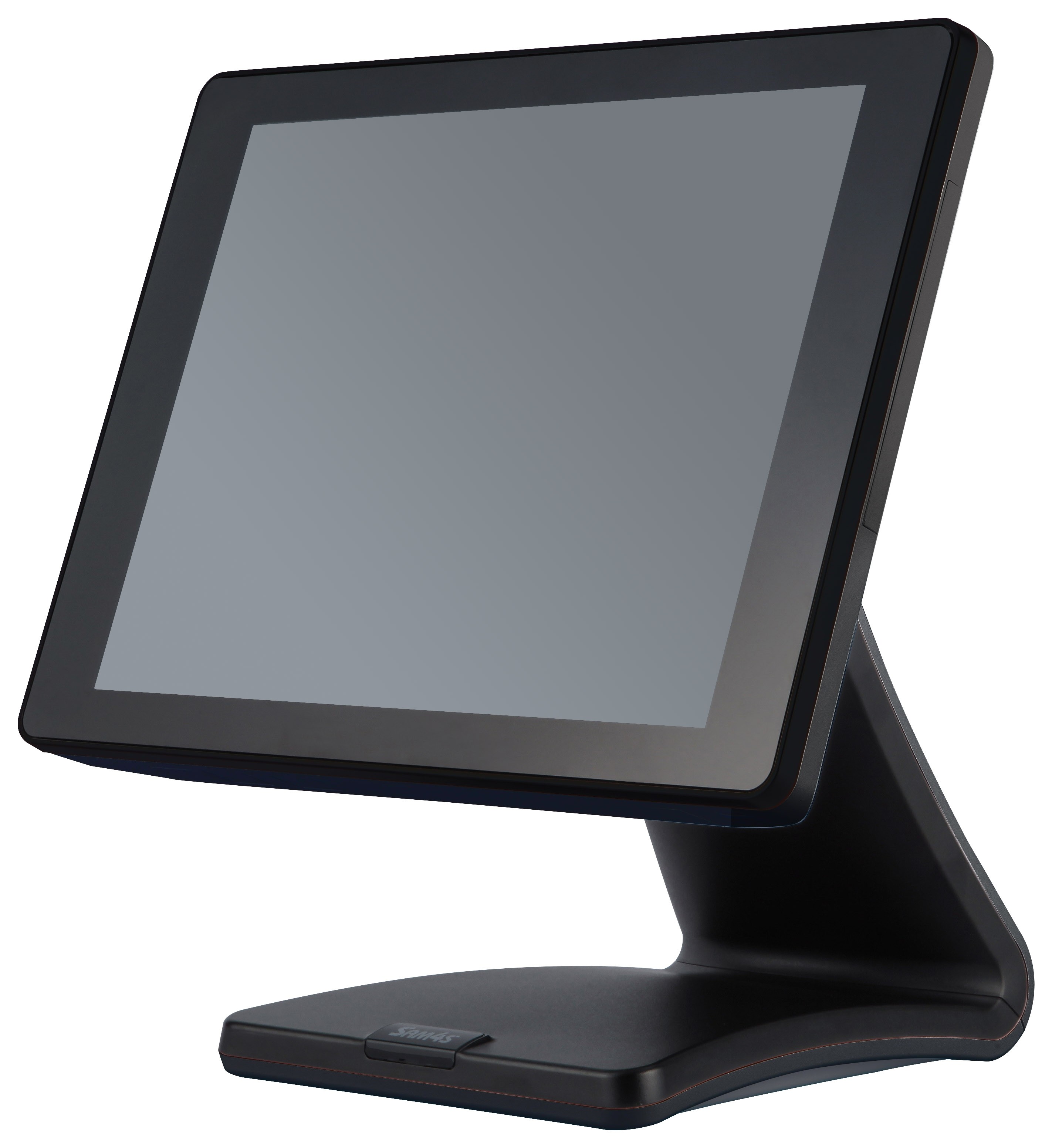 Sam4s Titan S160 all-in-one touch screen EPOS terminal on its stand, front view